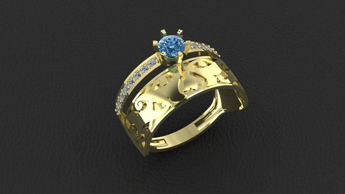 Diamond Ring ready 3D print model