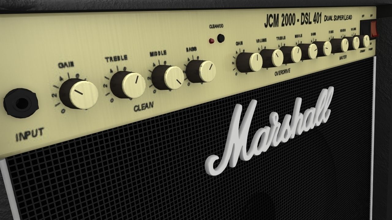 Marshall Amplifier 3D model_2