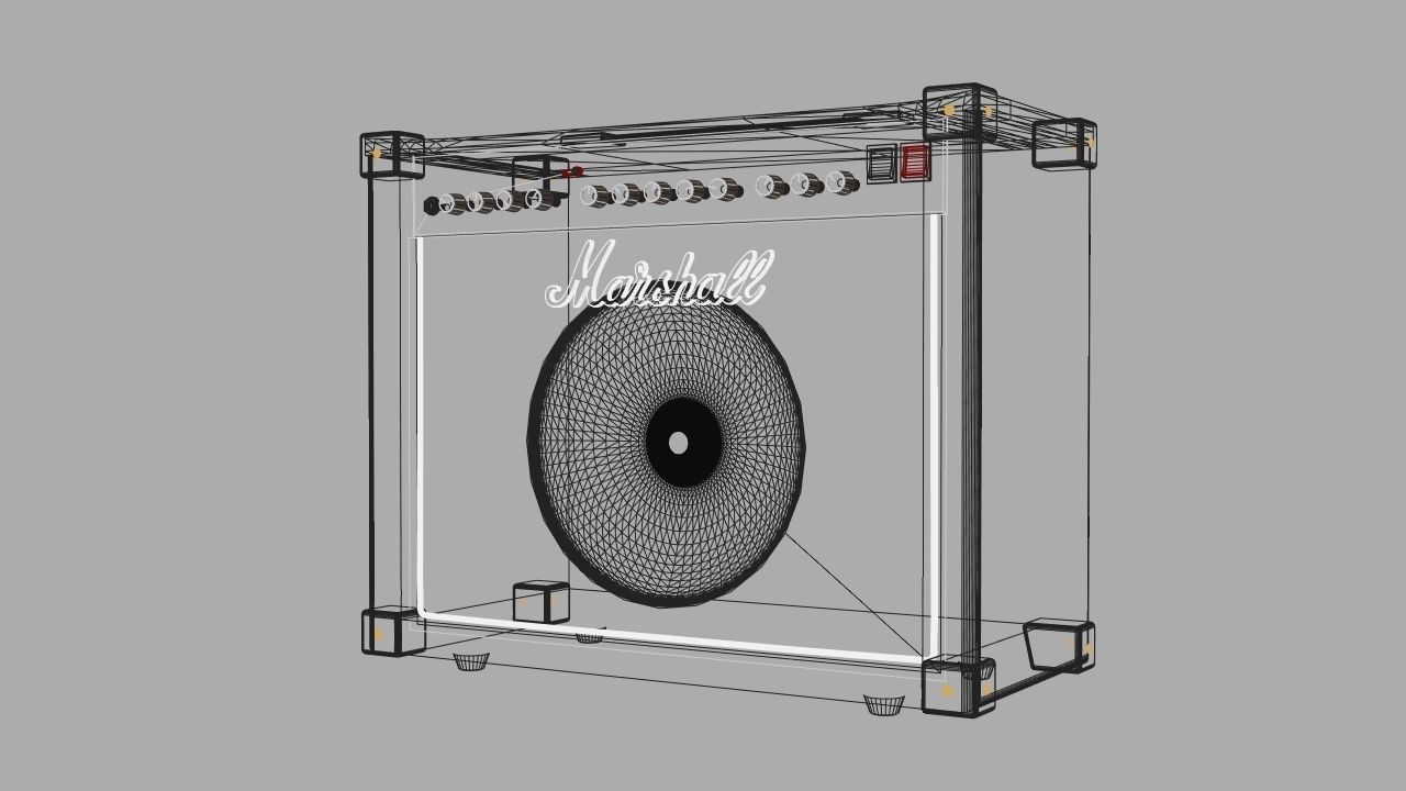 Marshall Amplifier 3D model_5
