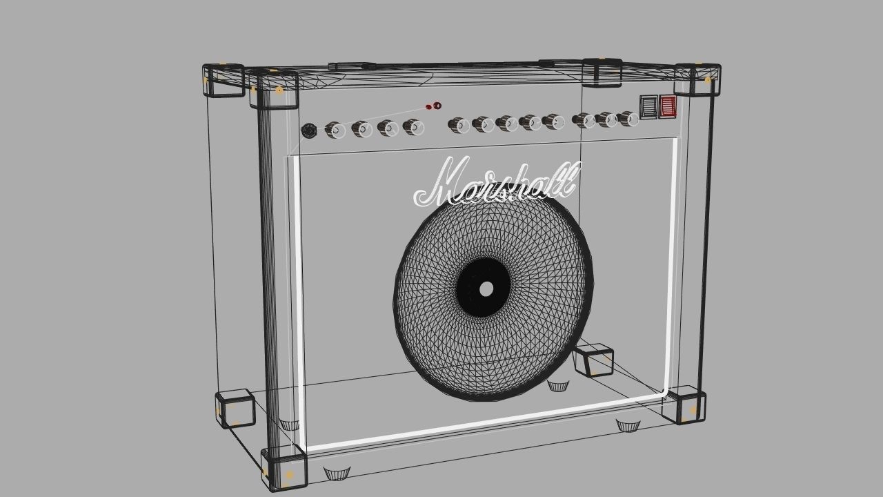 Marshall Amplifier 3D model_6