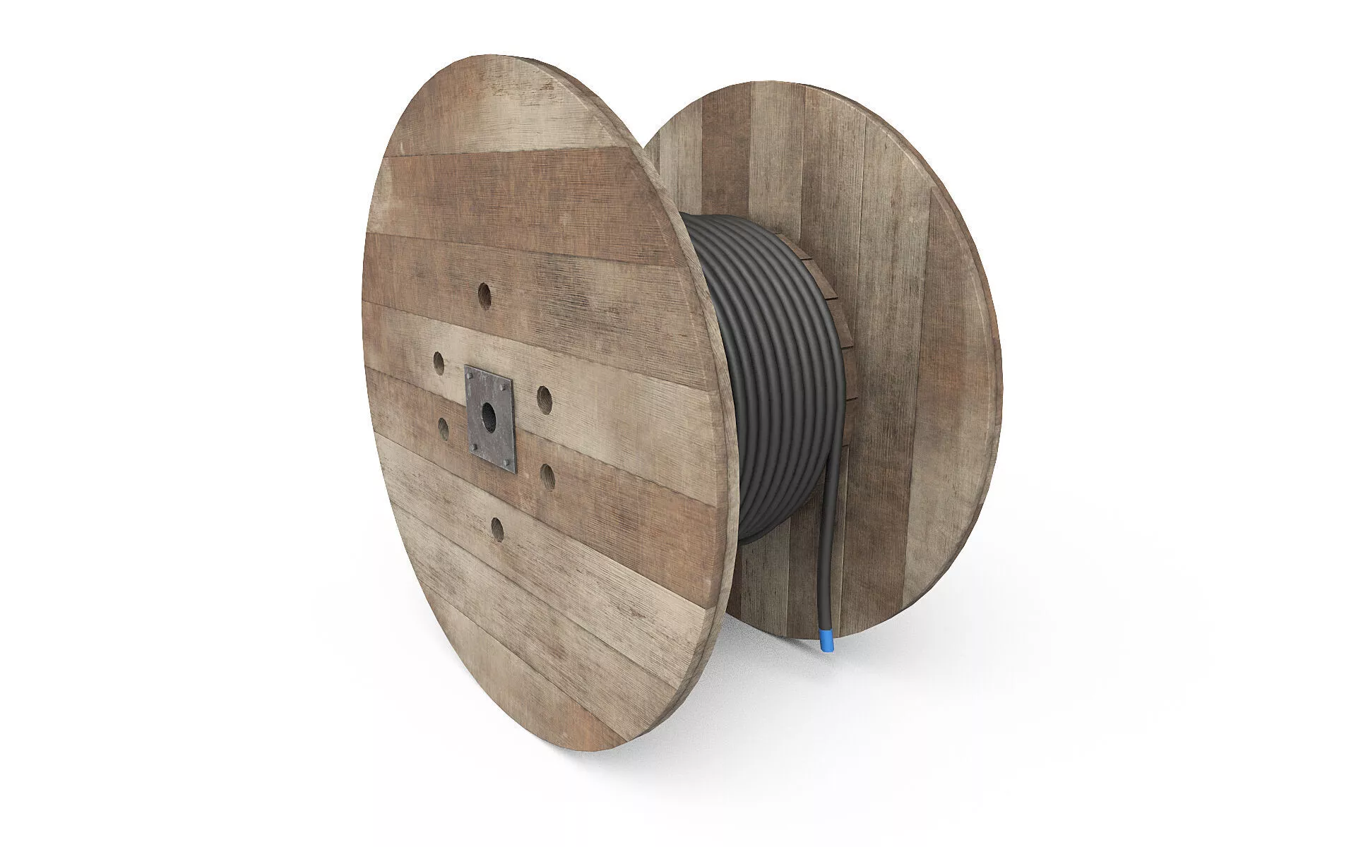 Cable Reel with Cable 3D model