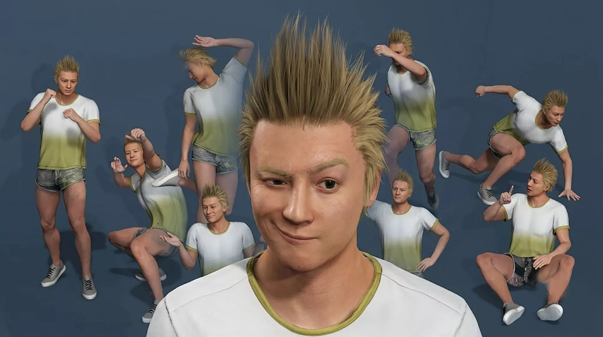 Rigged Stylized Male Character Athletic Fighter with Facial Rig 3D model
