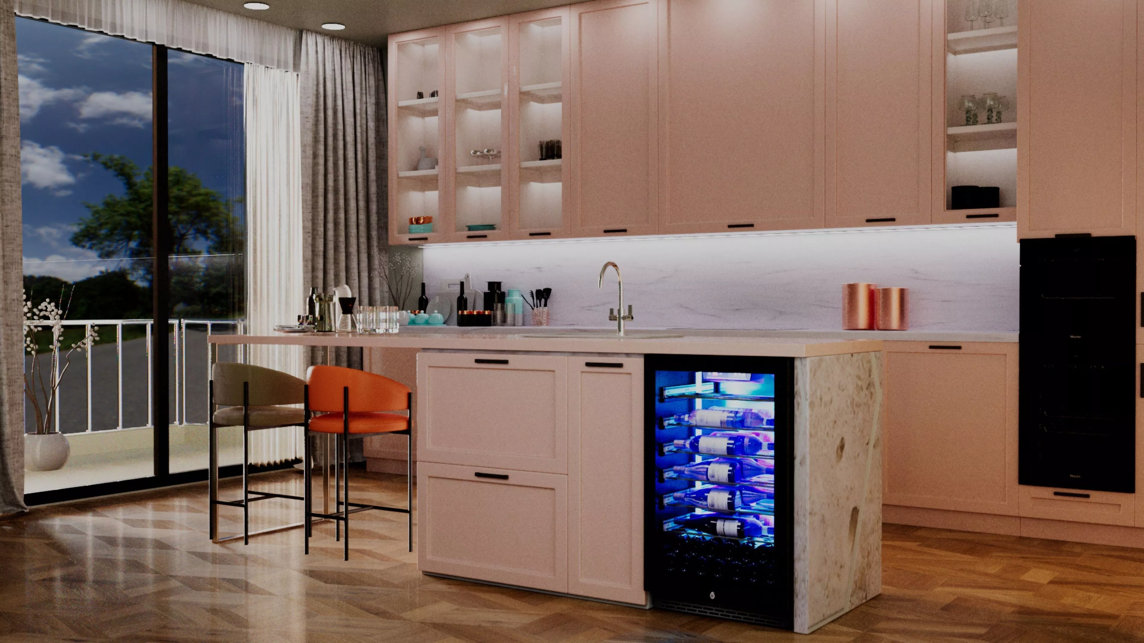 Modern Kitchen Interior 01 3D model