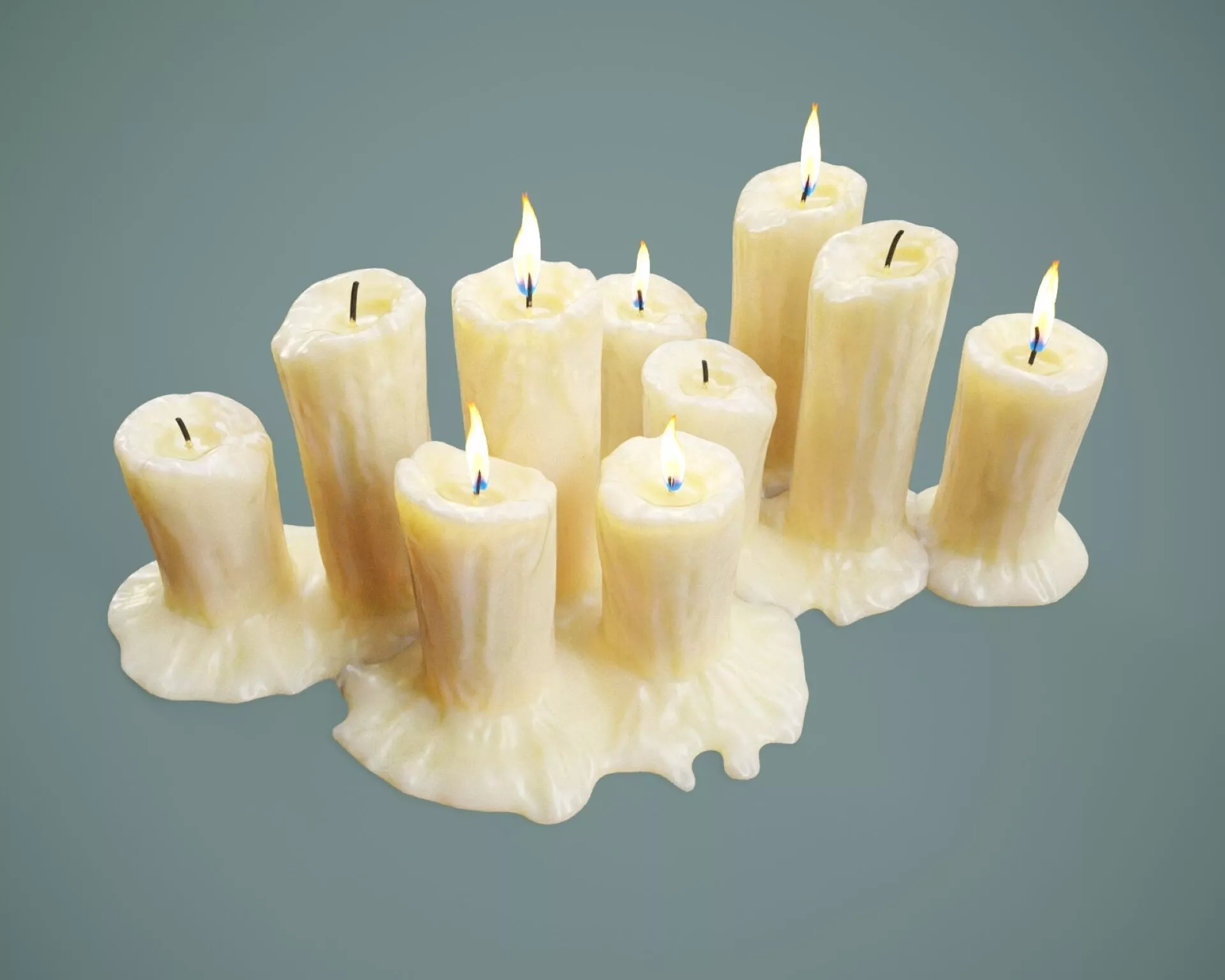 Candles Prop Set PBR 3D model