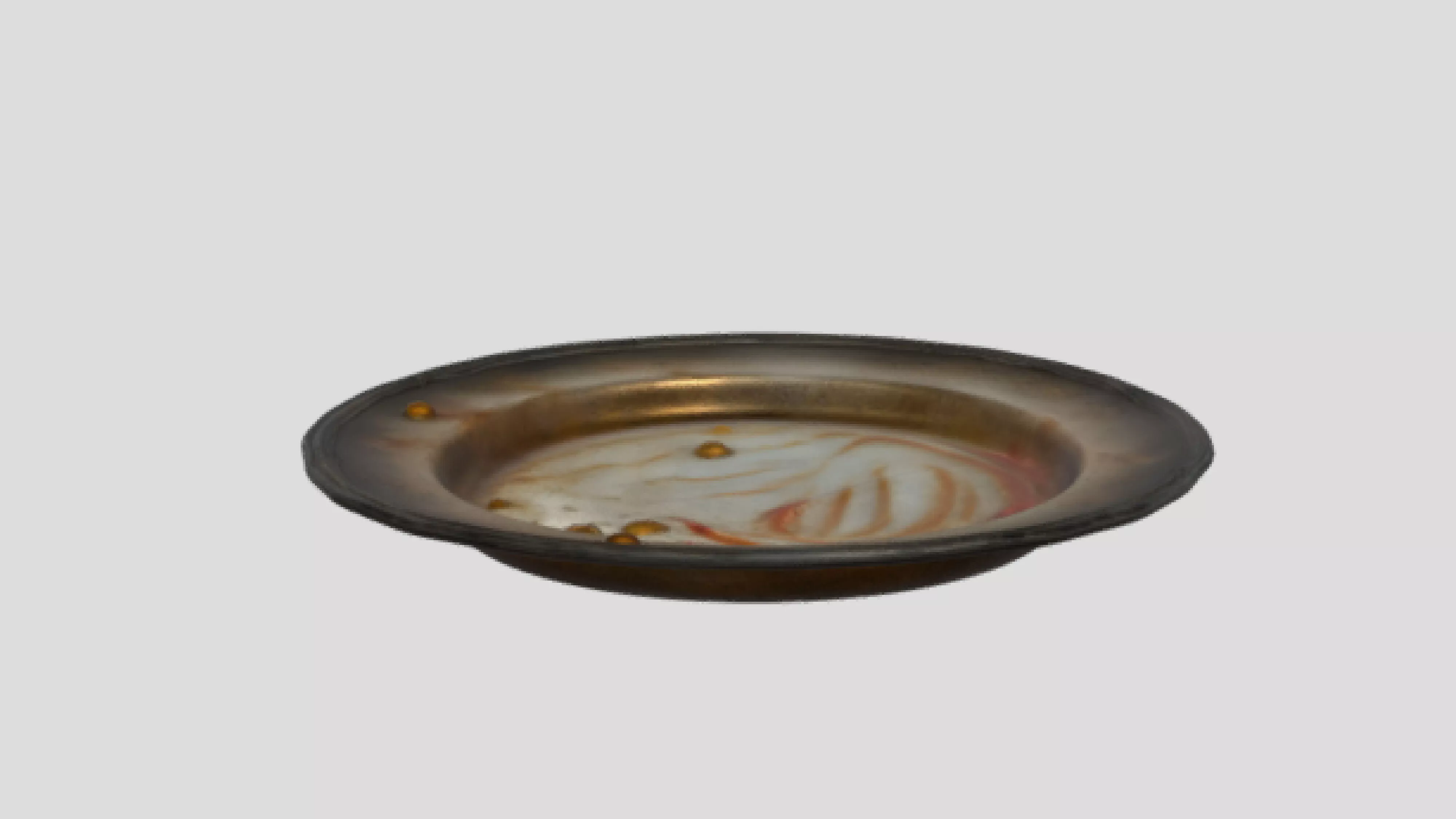 Dirty Metal Plate Low-poly 3D model