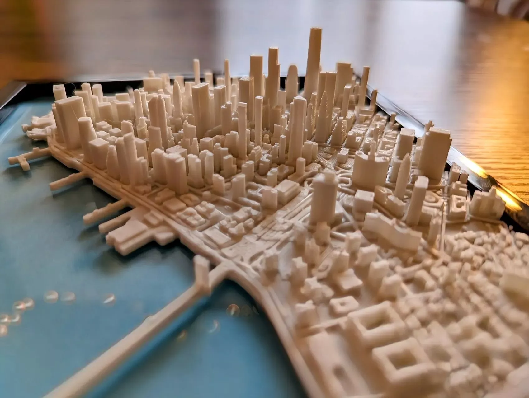 NYC Lower Manhattan Framed 3D Map 3D print model