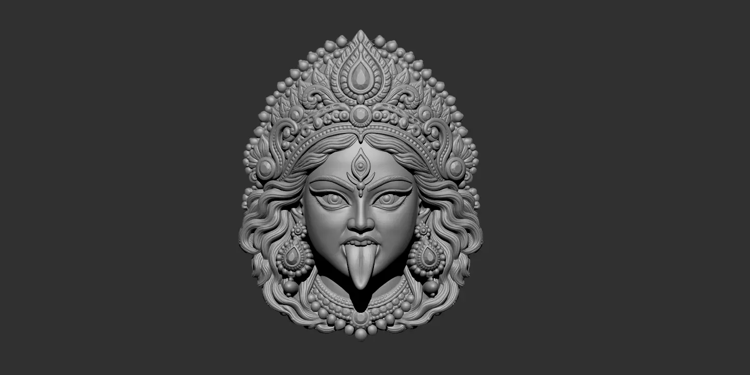 Kali MA face Pendant STL 3D print model