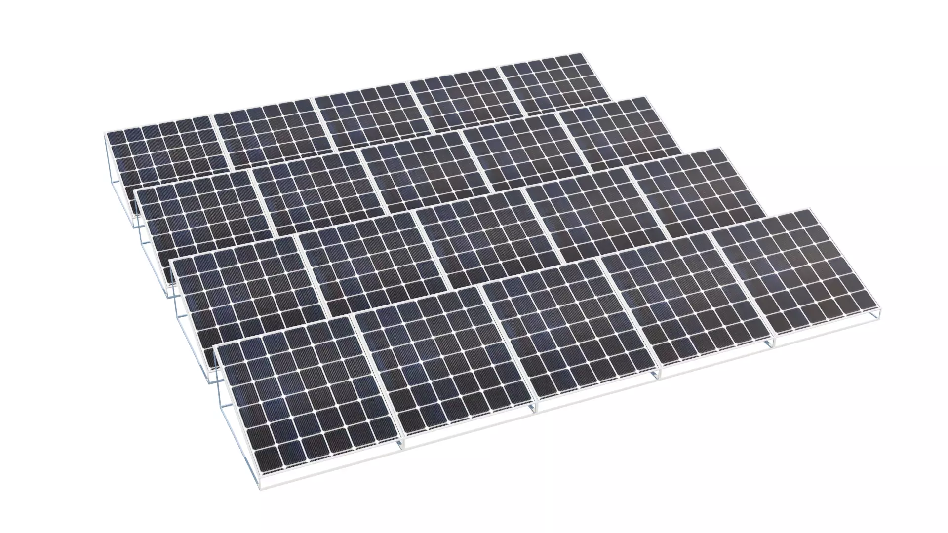 Realistic Solar Panel 3D Model Low-poly 3D model