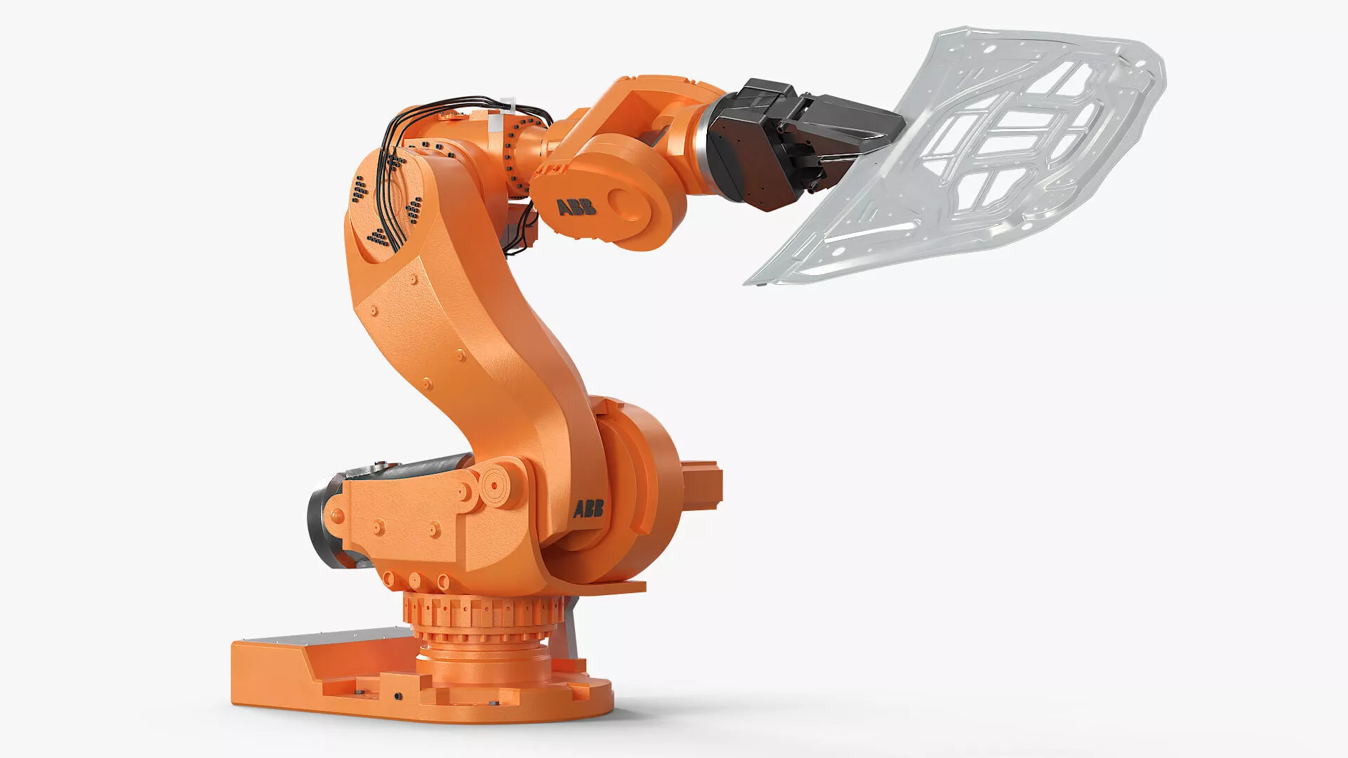 ABB IRB 7600 with Gripper Car Hood Panel Rigged for Cinema 4D 3D model