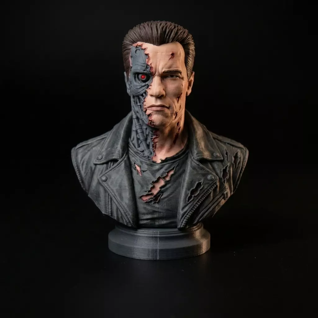 Cybernetic Assassin Bust - Battle Damaged Term 3D print model
