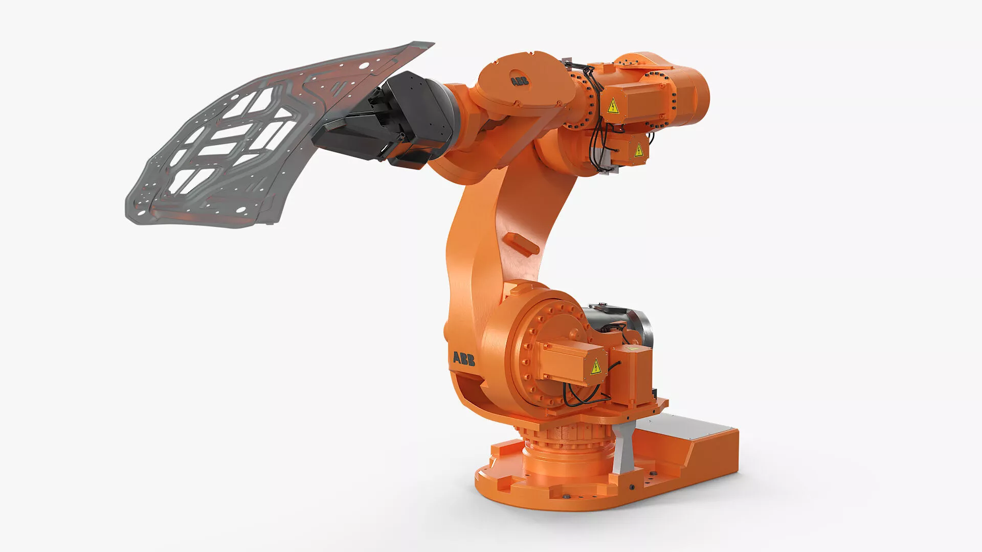 ABB IRB 7600 with Gripper Car Hood Inner Panel Rigged for Maya 3D model