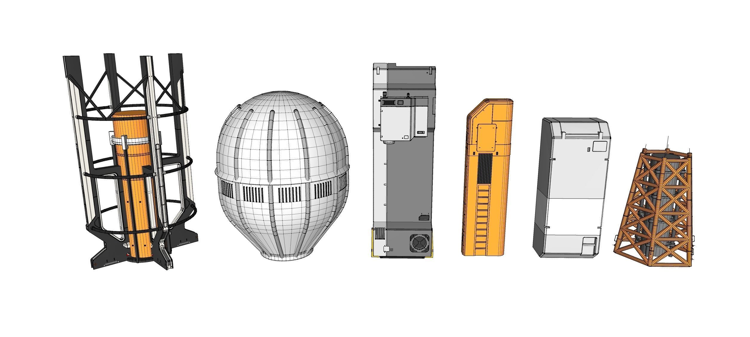 Sci-Fi architecture Elements collection 33 3D model_32