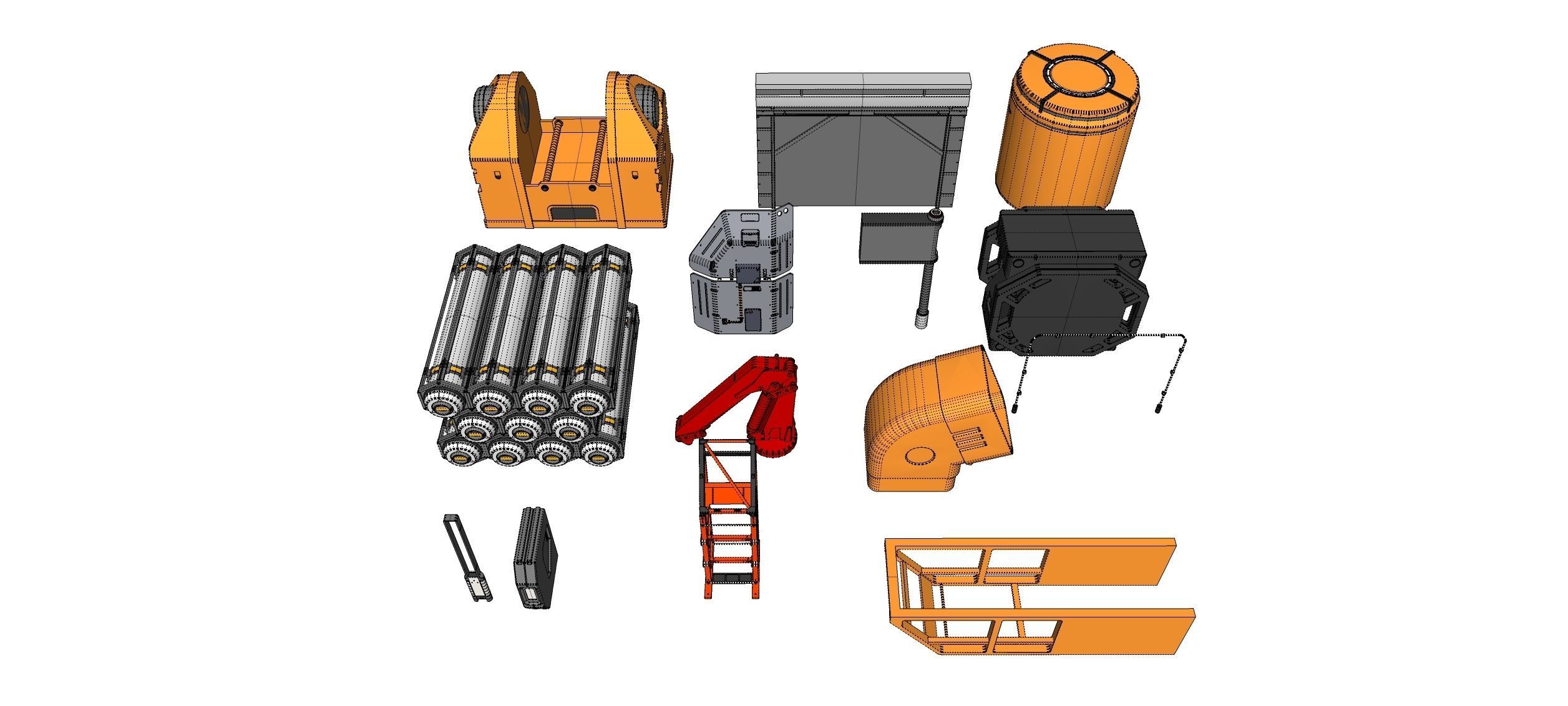 Sci-Fi architecture Elements collection 33 3D model_29