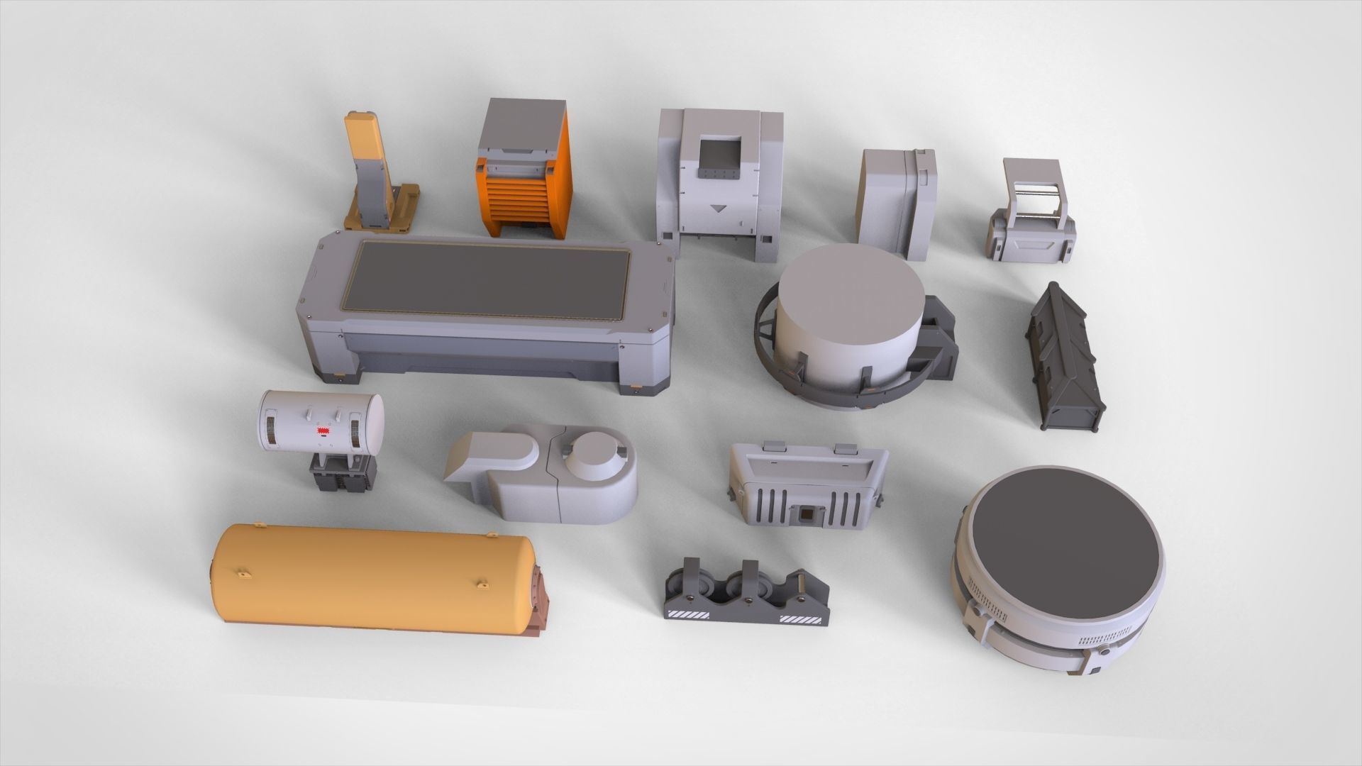 Sci-Fi architecture Elements collection 33 3D model_18