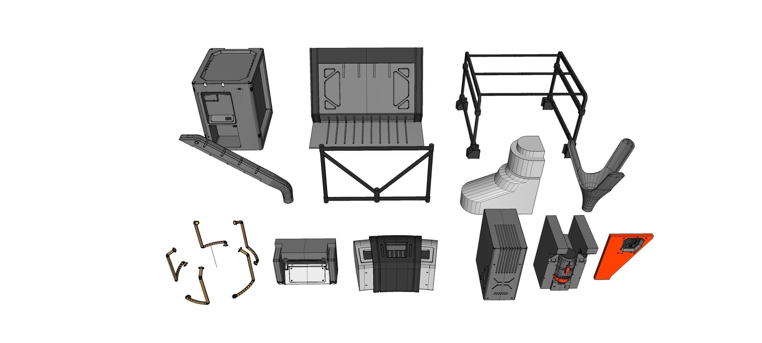 Sci-Fi architecture Elements collection 33 3D model_31