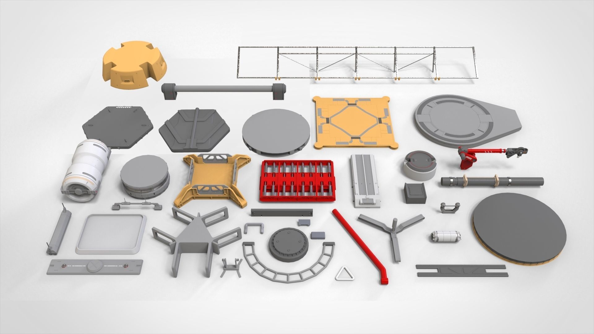 Sci-Fi architecture Elements collection 33 3D model_2