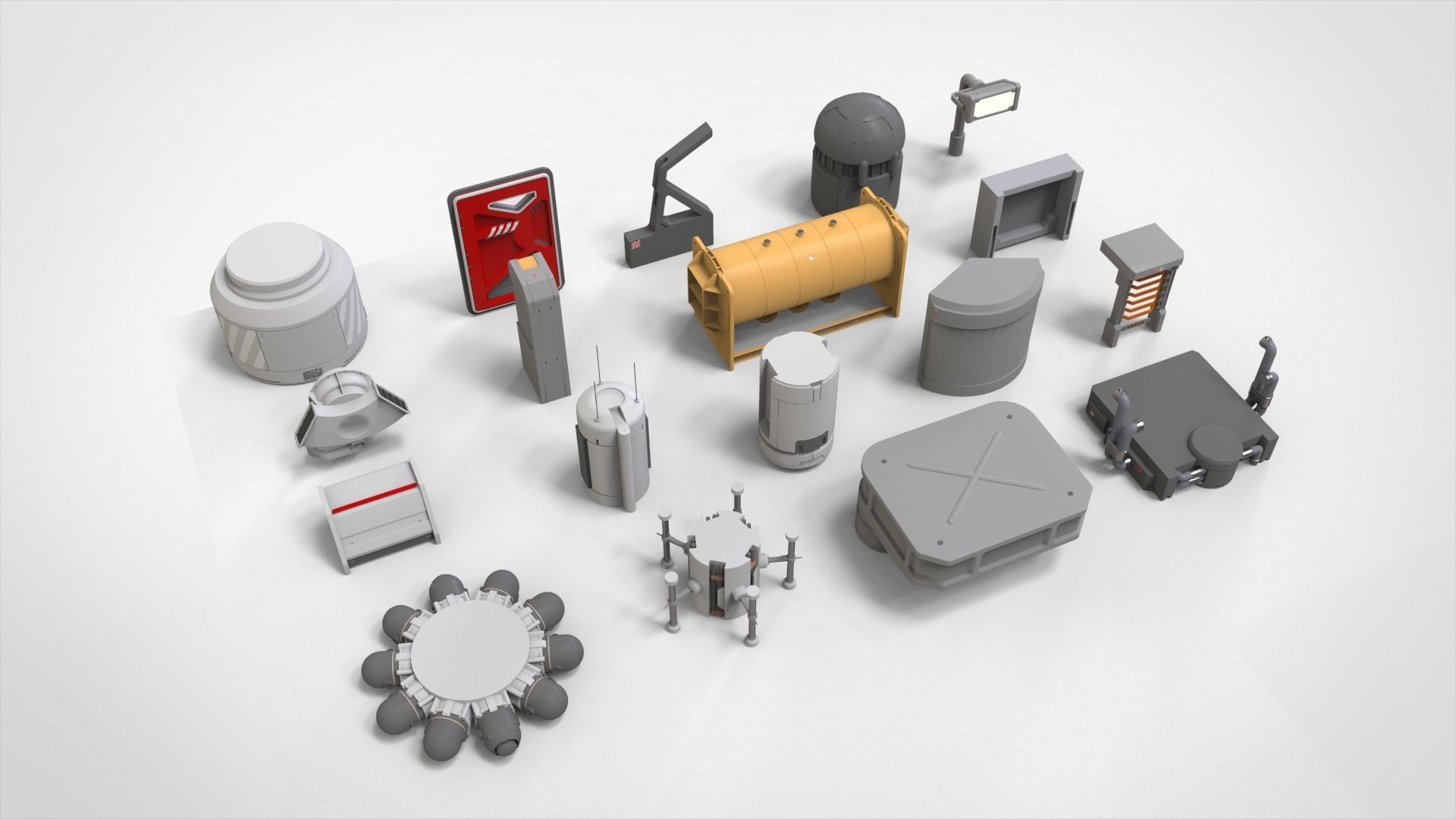 Sci-Fi architecture Elements collection 33 3D model_17