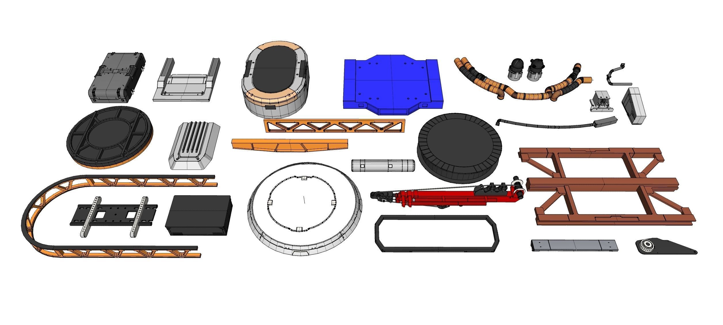 Sci-Fi architecture Elements collection 33 3D model_35