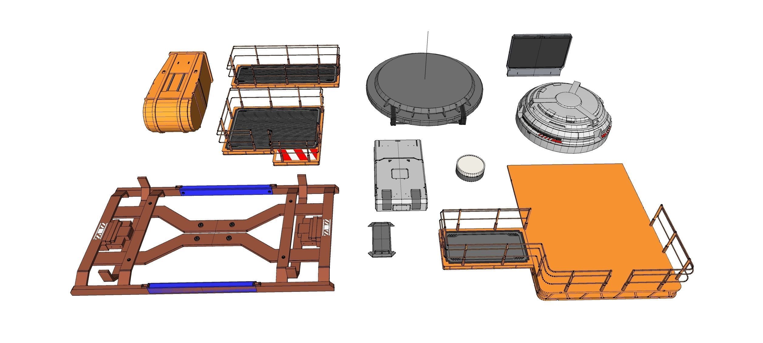 Sci-Fi architecture Elements collection 33 3D model_33