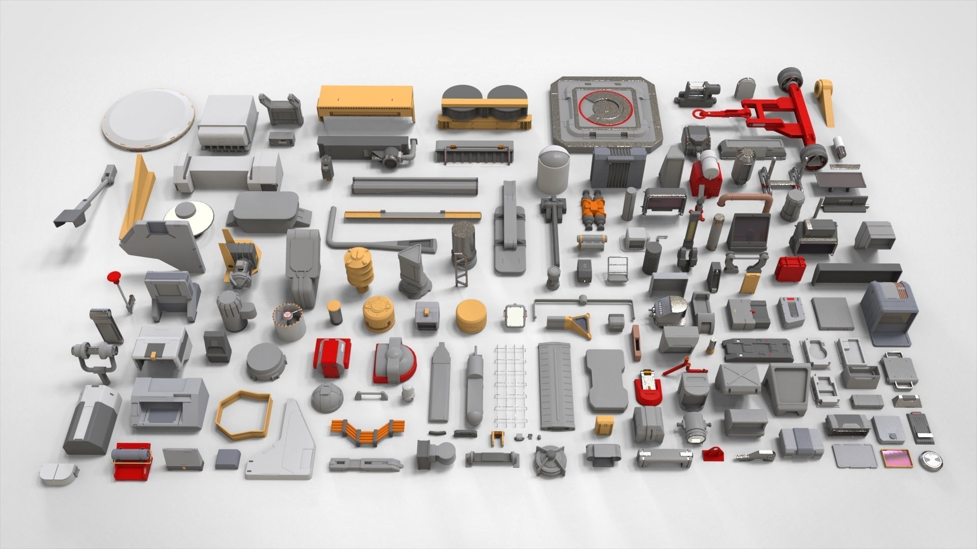 Sci-Fi architecture Elements collection 33 3D model_19