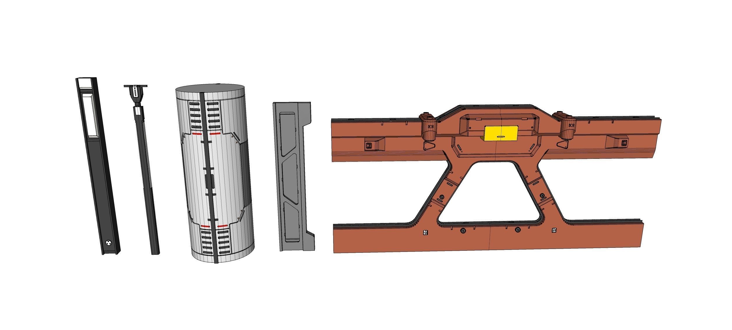 Sci-Fi architecture Elements collection 33 3D model_26