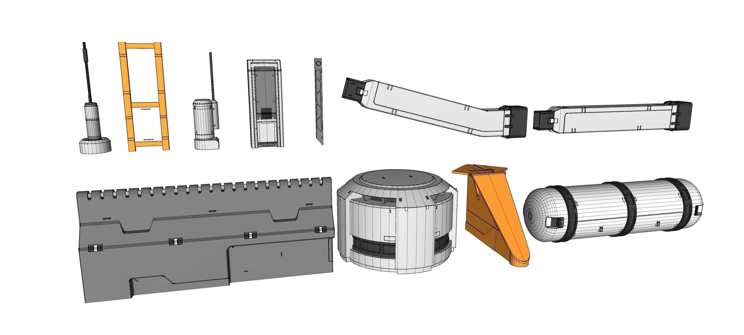 Sci-Fi architecture Elements collection 33 3D model_28
