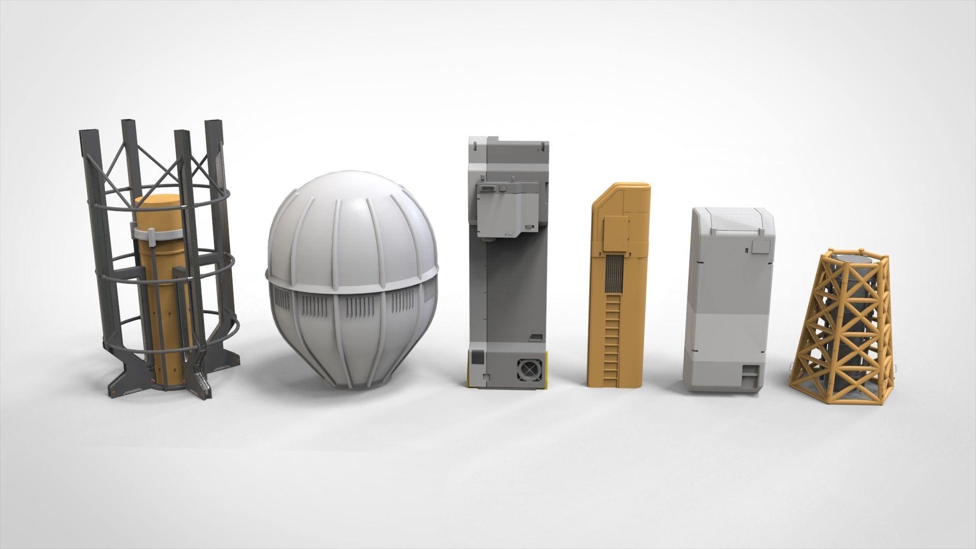 Sci-Fi architecture Elements collection 33 3D model_13