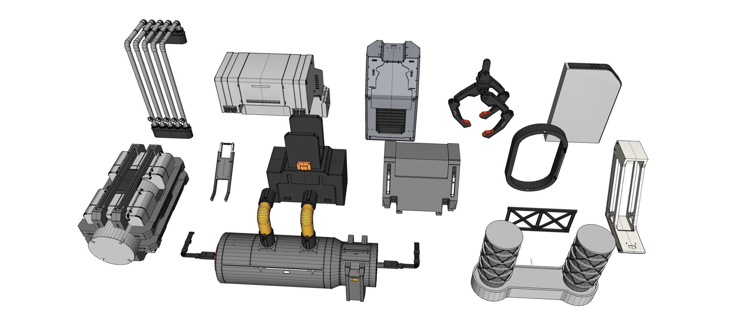 Sci-Fi architecture Elements collection 33 3D model_27