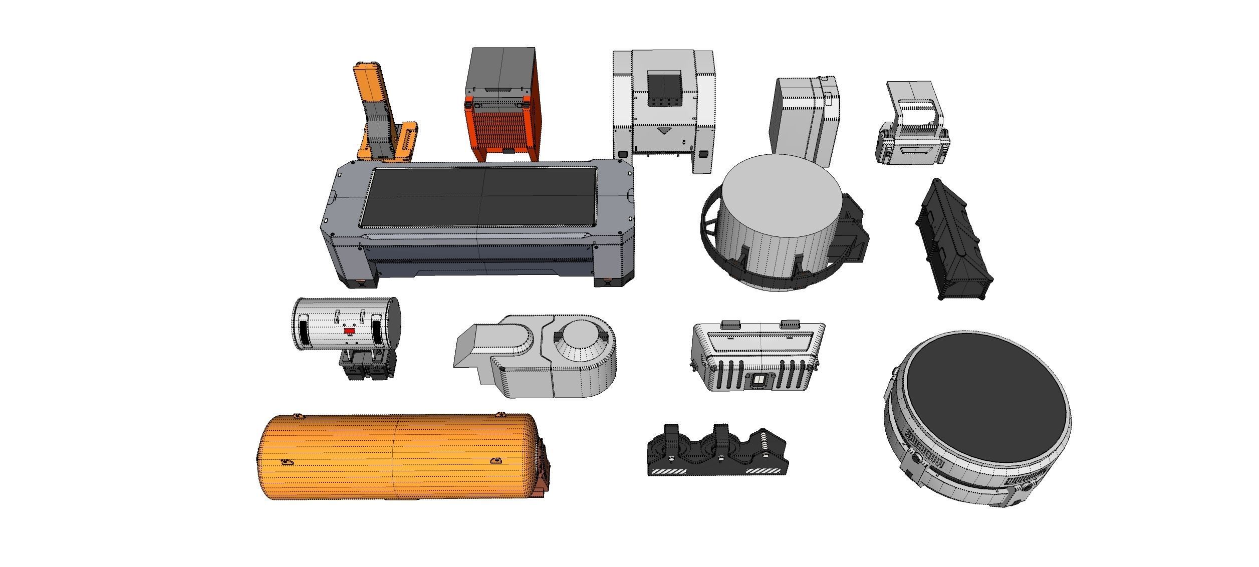 Sci-Fi architecture Elements collection 33 3D model_37