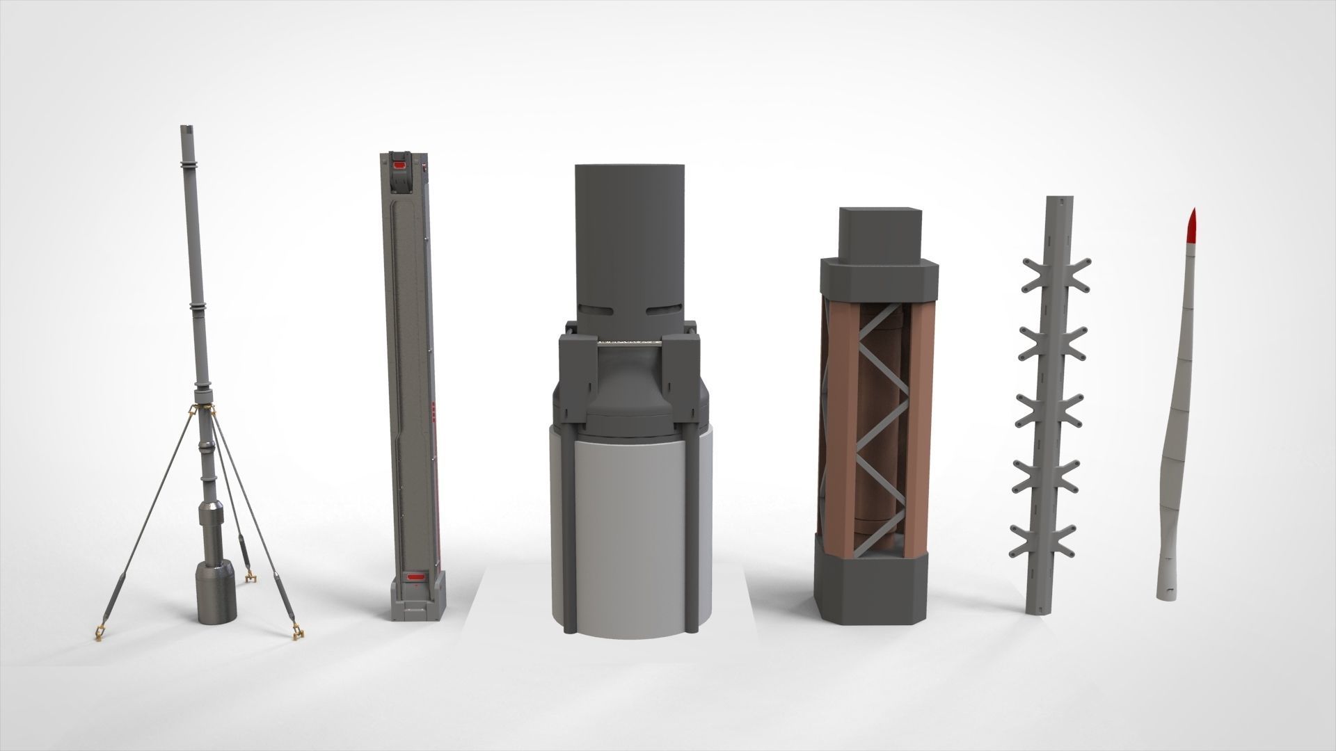 Sci-Fi architecture Elements collection 33 3D model_3