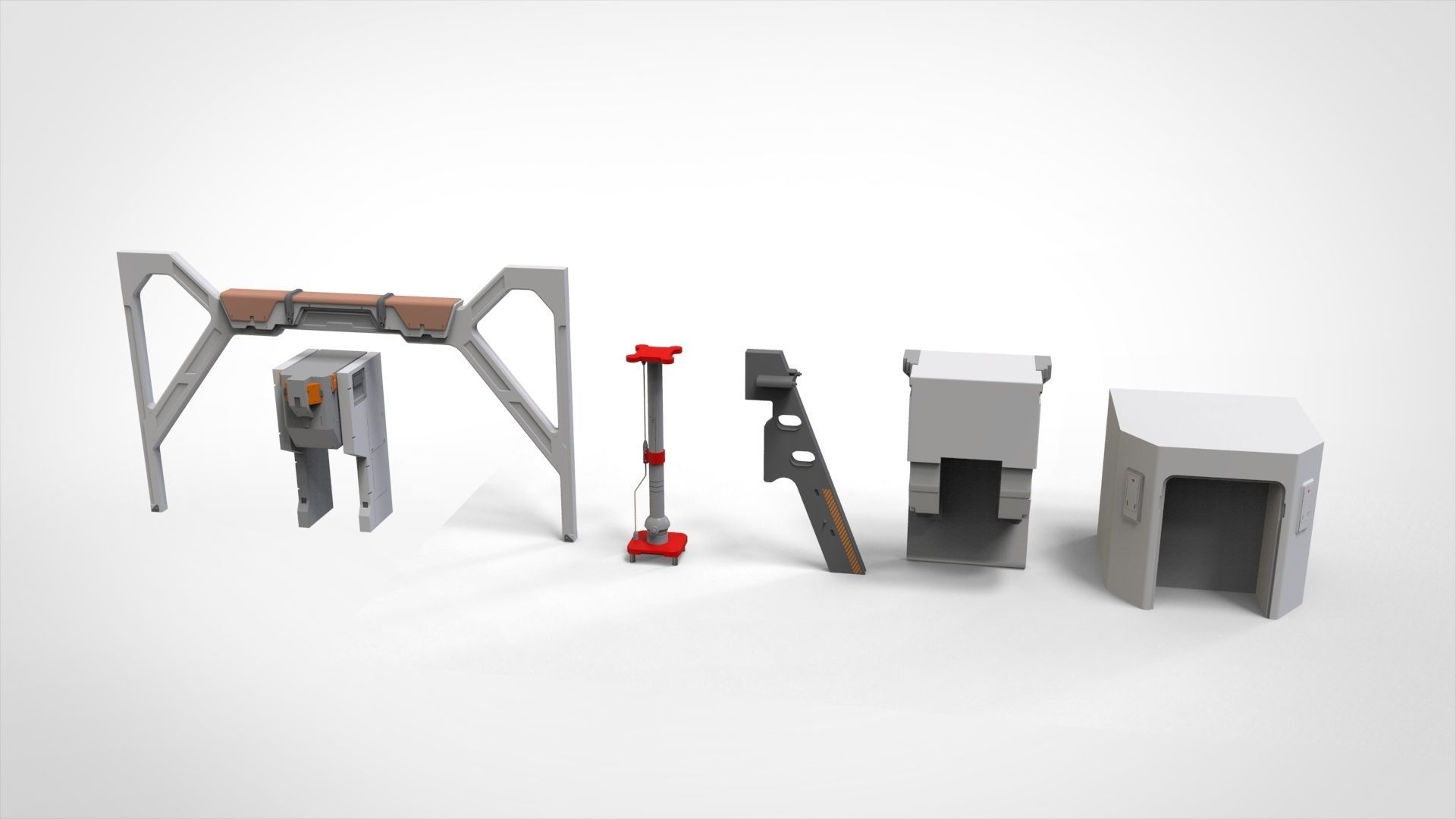 Sci-Fi architecture Elements collection 33 3D model_15