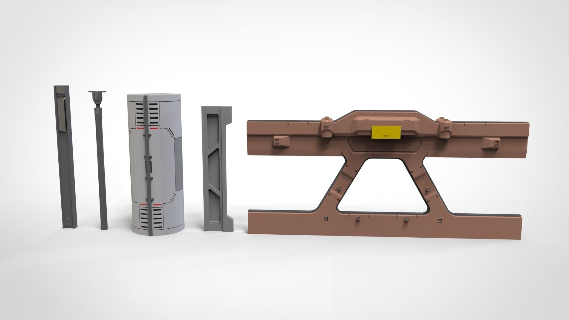 Sci-Fi architecture Elements collection 33 3D model_7