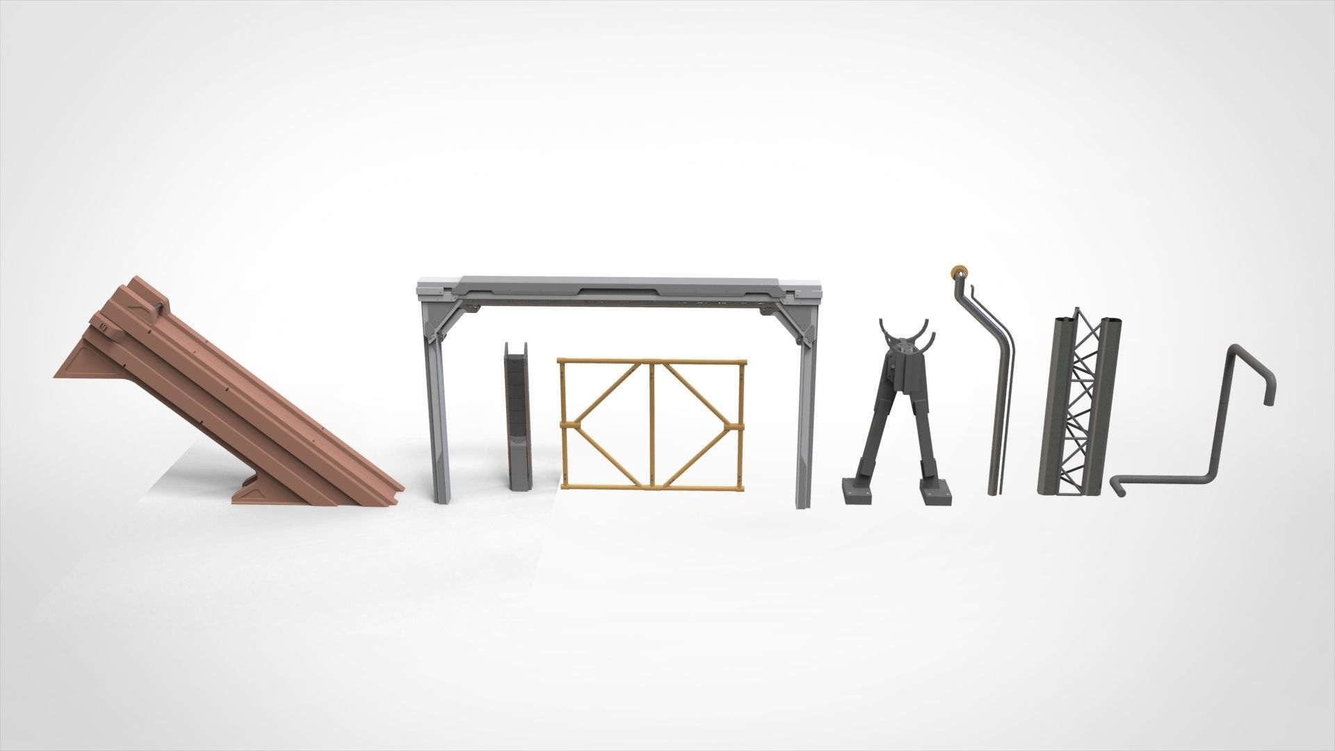 Sci-Fi architecture Elements collection 33 3D model_11