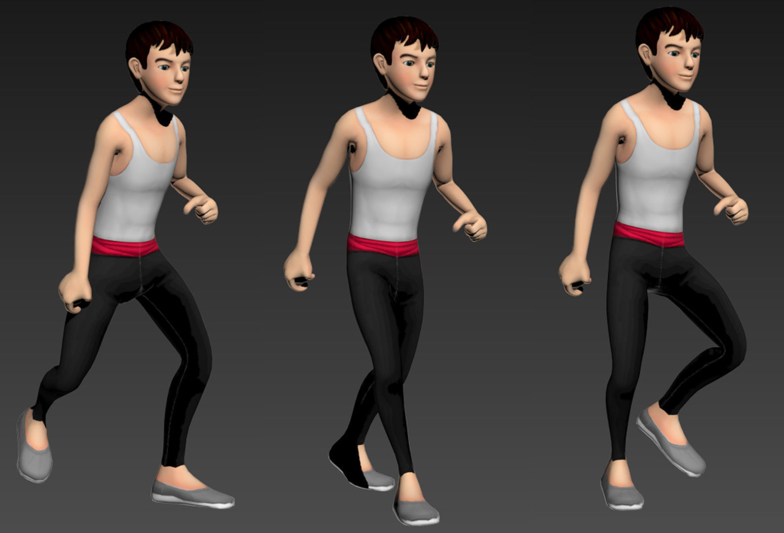 Relaxed Man Character Low-poly 3D model_2