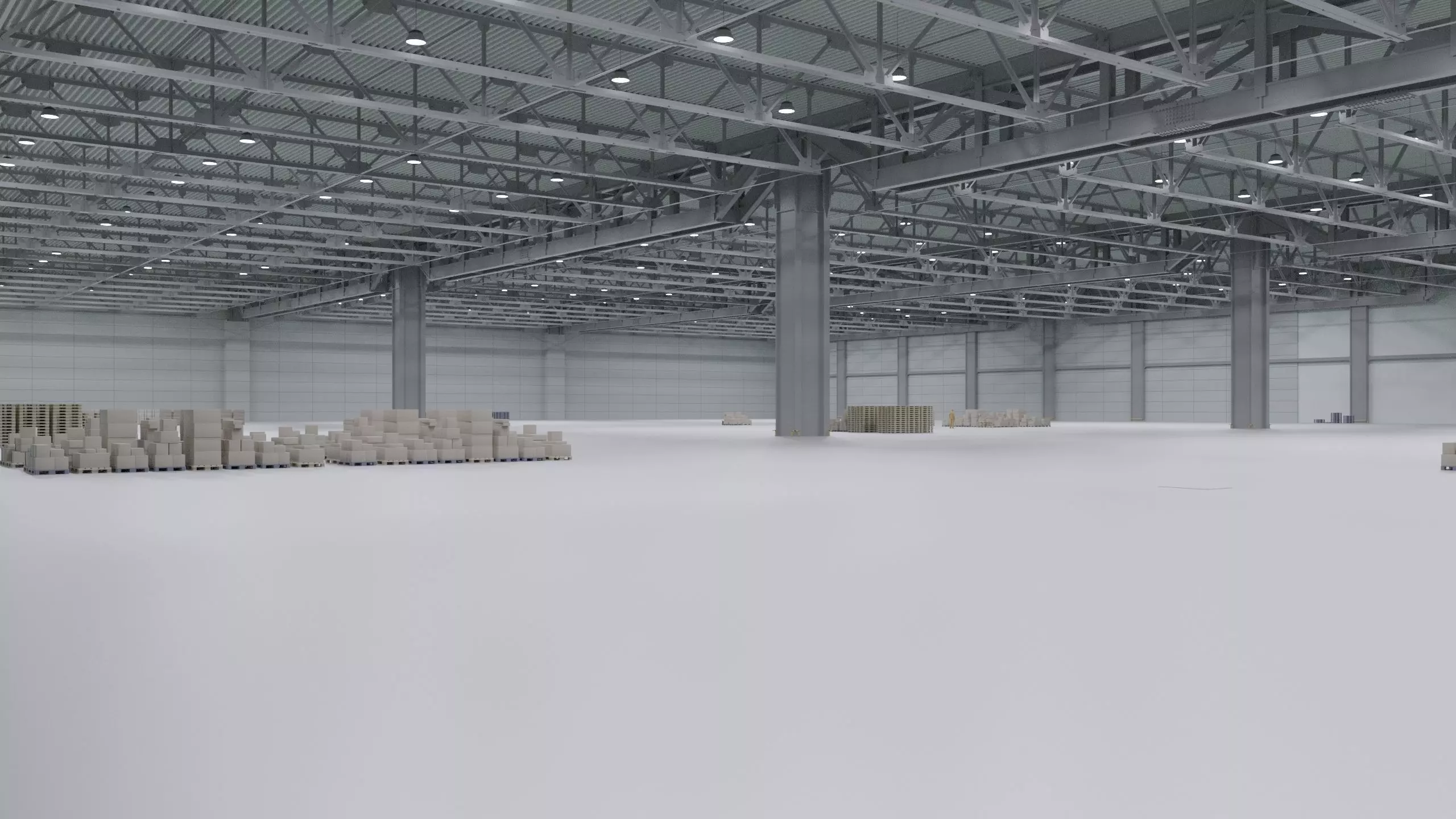 Warehouse Interior 3 Low-poly 3D model_0