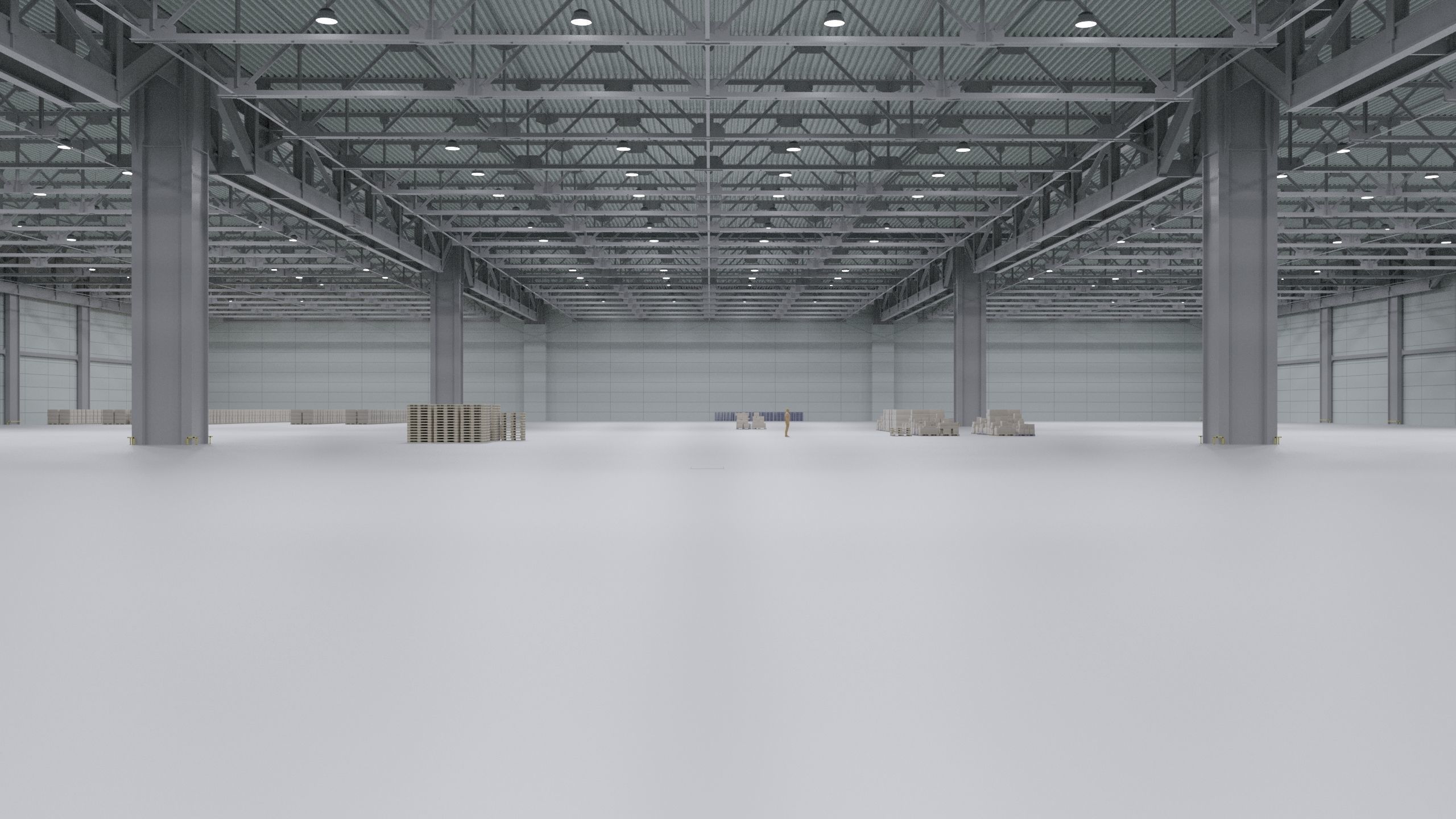 Warehouse Interior 3 Low-poly 3D model_1