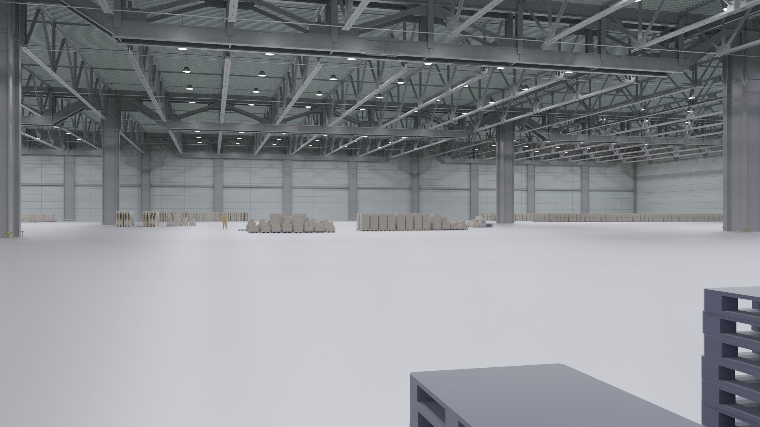 Warehouse Interior 3 Low-poly 3D model_3