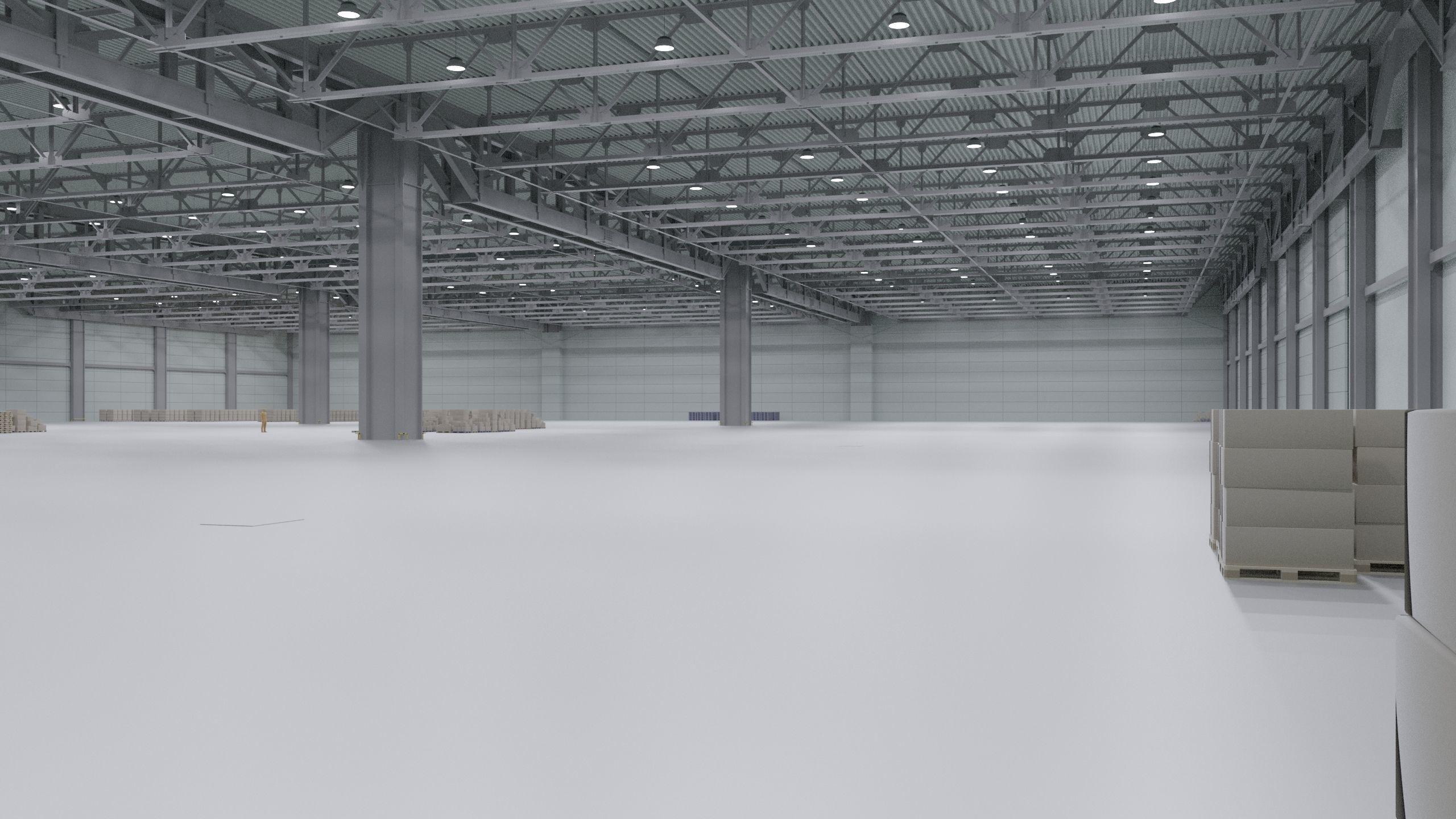 Warehouse Interior 3 Low-poly 3D model_2