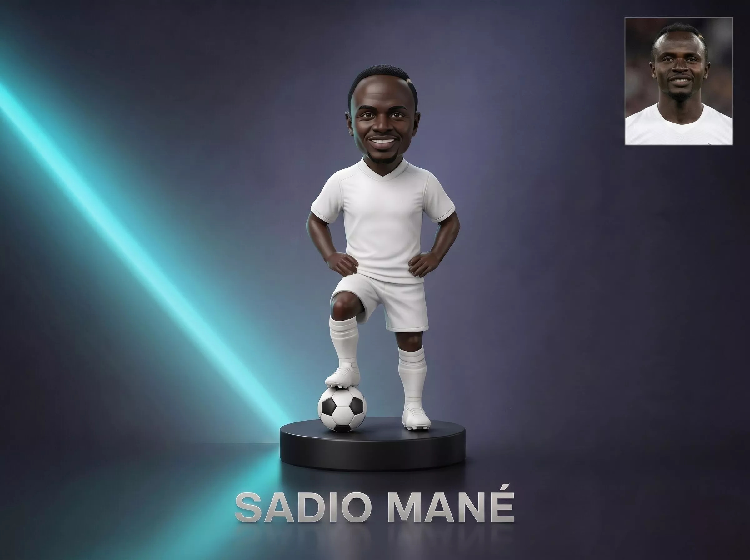 Sadio Mane Footballer Figurine 3D Print Model 3D print model