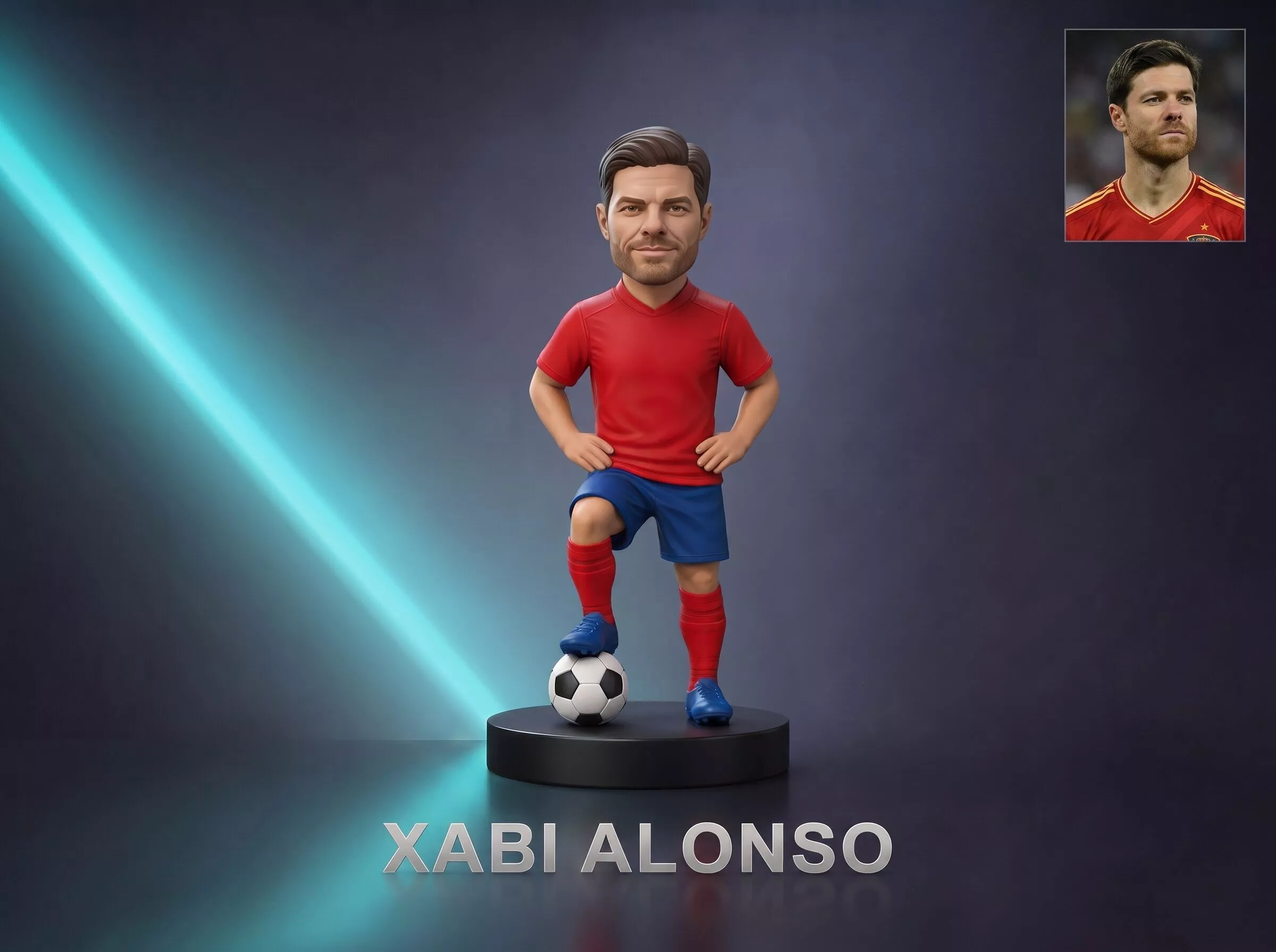 Xabi Alonso Footballer Figurine 3D Print Model 3D print model