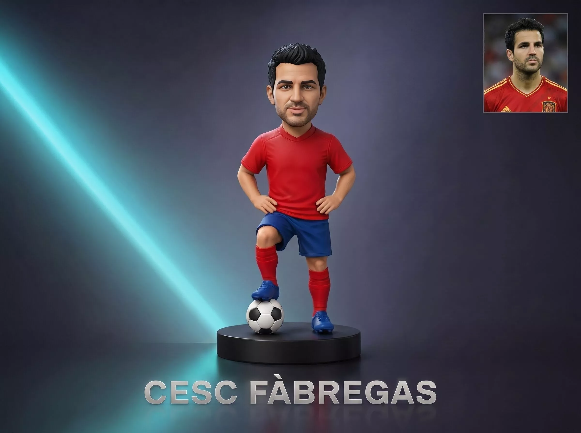 Cesc Fabregas Footballer Figurine 3D Print Model 3D print model