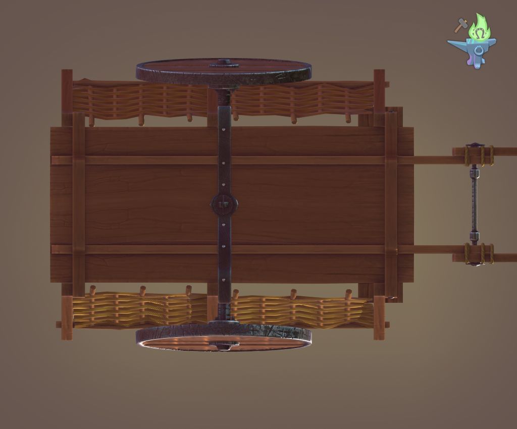 Medieval Carriage Low-poly 3D model_16