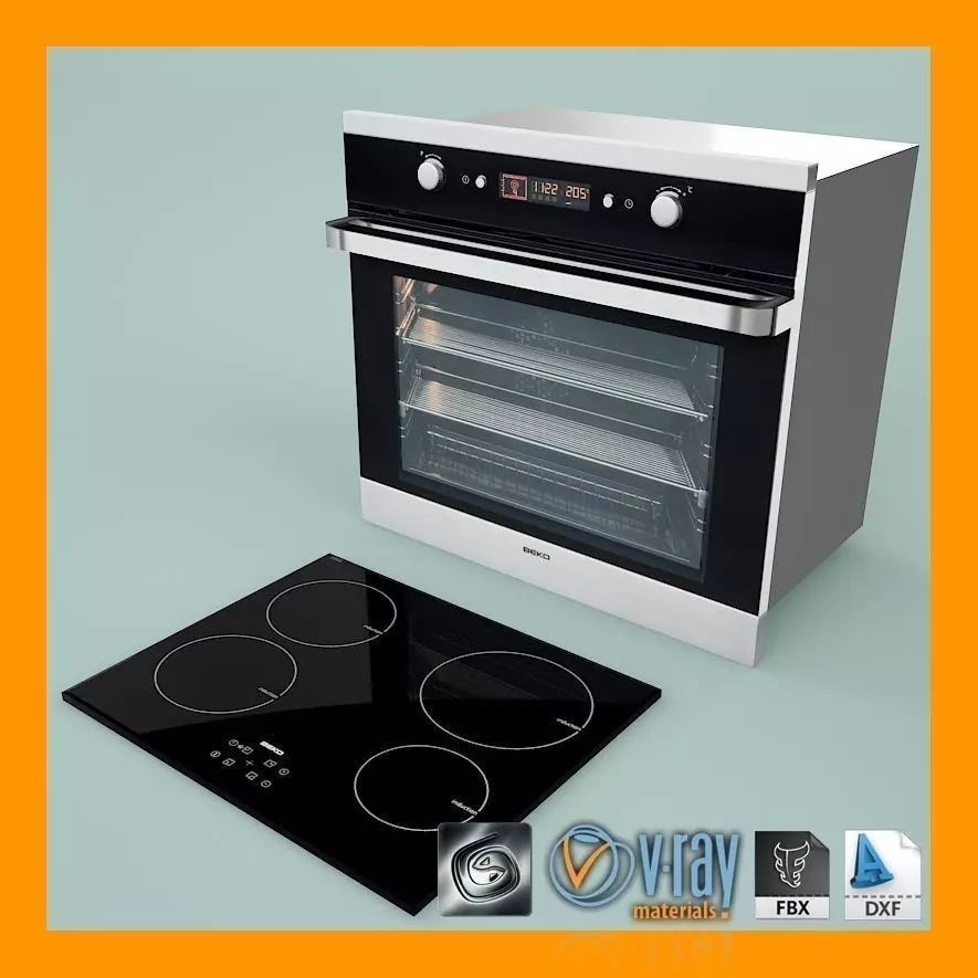 Oven And Hob Installation 3D model_0