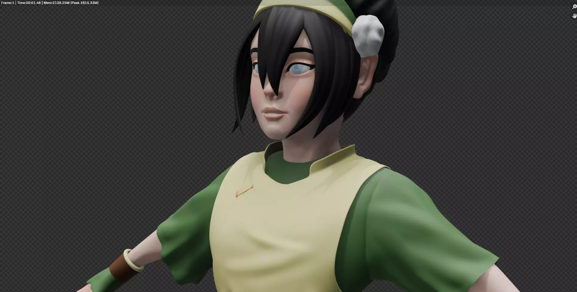 Toph Beifong Low-poly 3D model