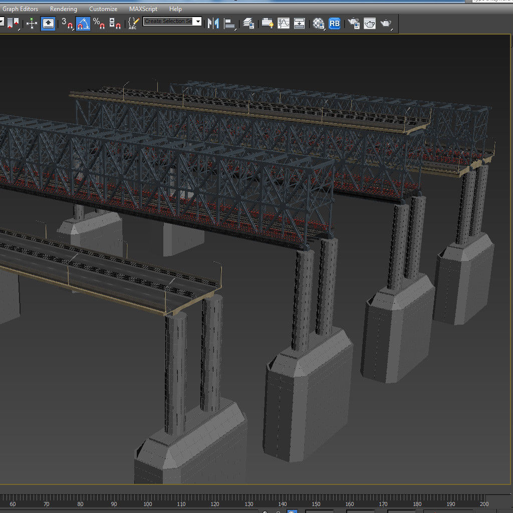 Bridge Construct - 3d model - vray ready 3D model_8