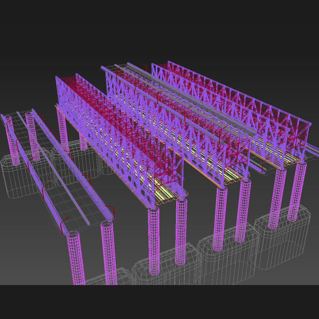 Bridge Construct - 3d model - vray ready 3D model_5