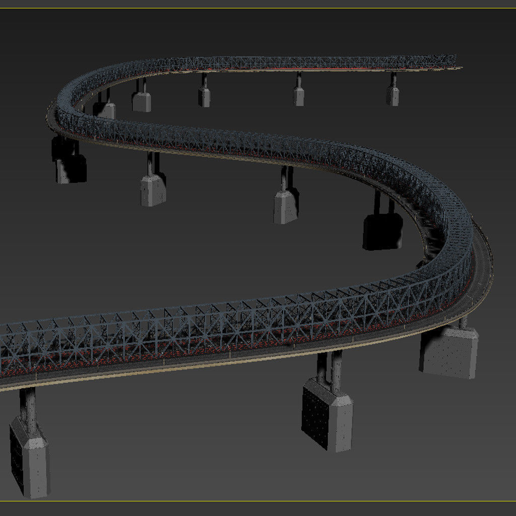 Bridge Construct - 3d model - vray ready 3D model_6