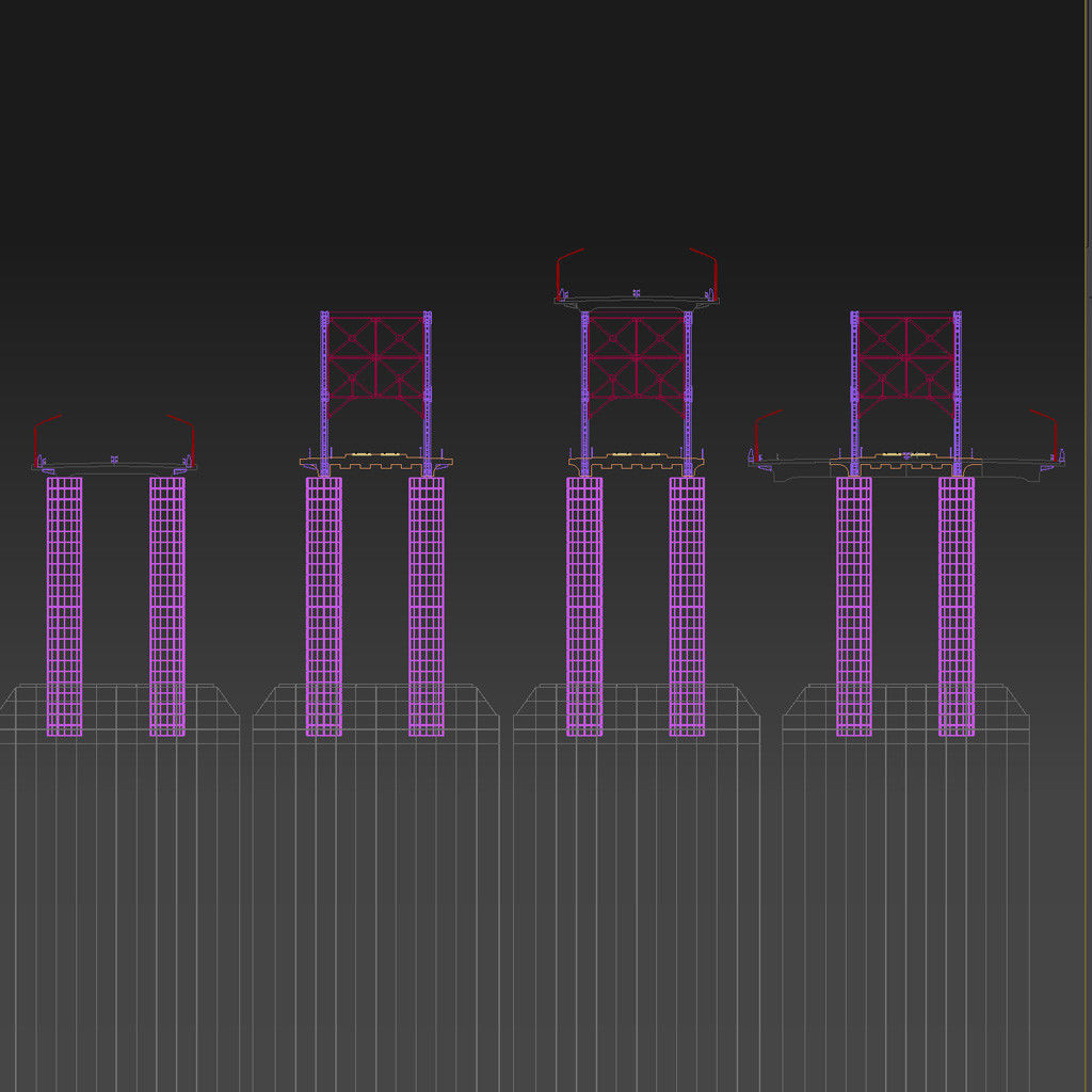 Bridge Construct - 3d model - vray ready 3D model_9