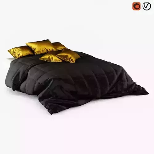 Bedclothes 2 gold bedding 3D model
