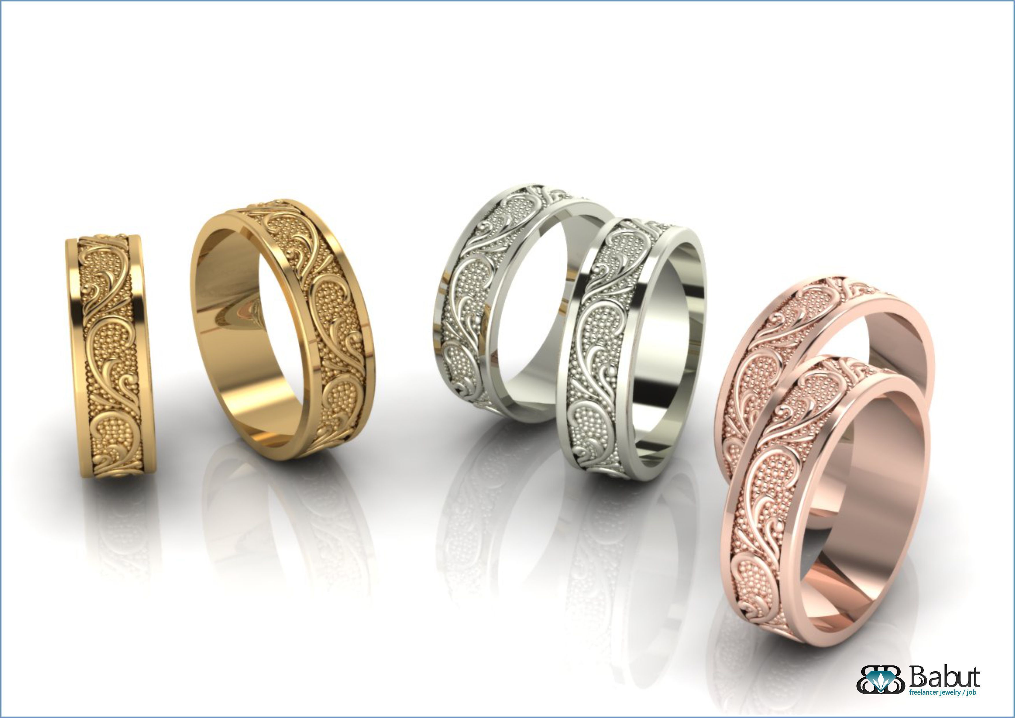 rings engagement 3D print model_6